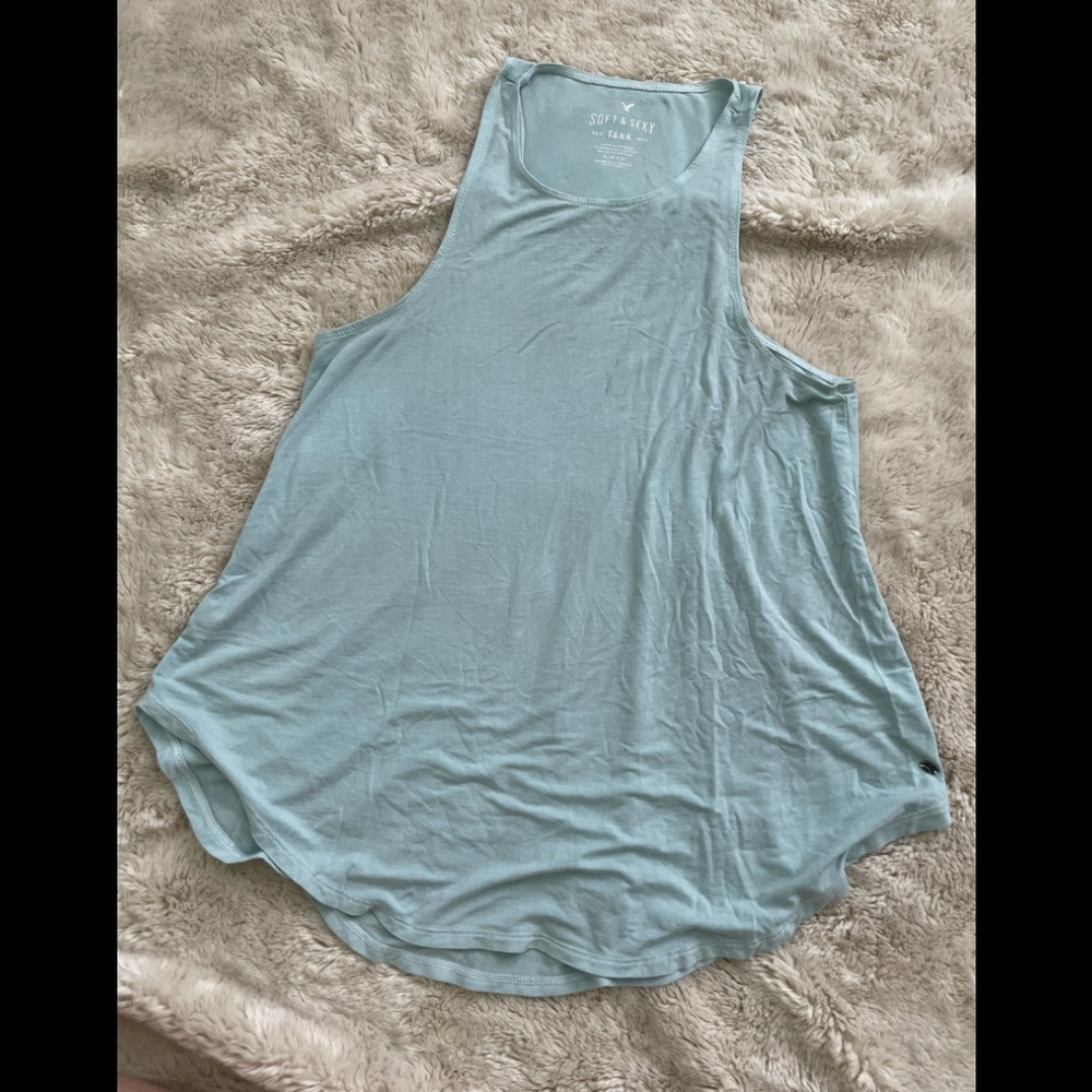 American Eagle Soft and Sexy - Light Blue Tank -S